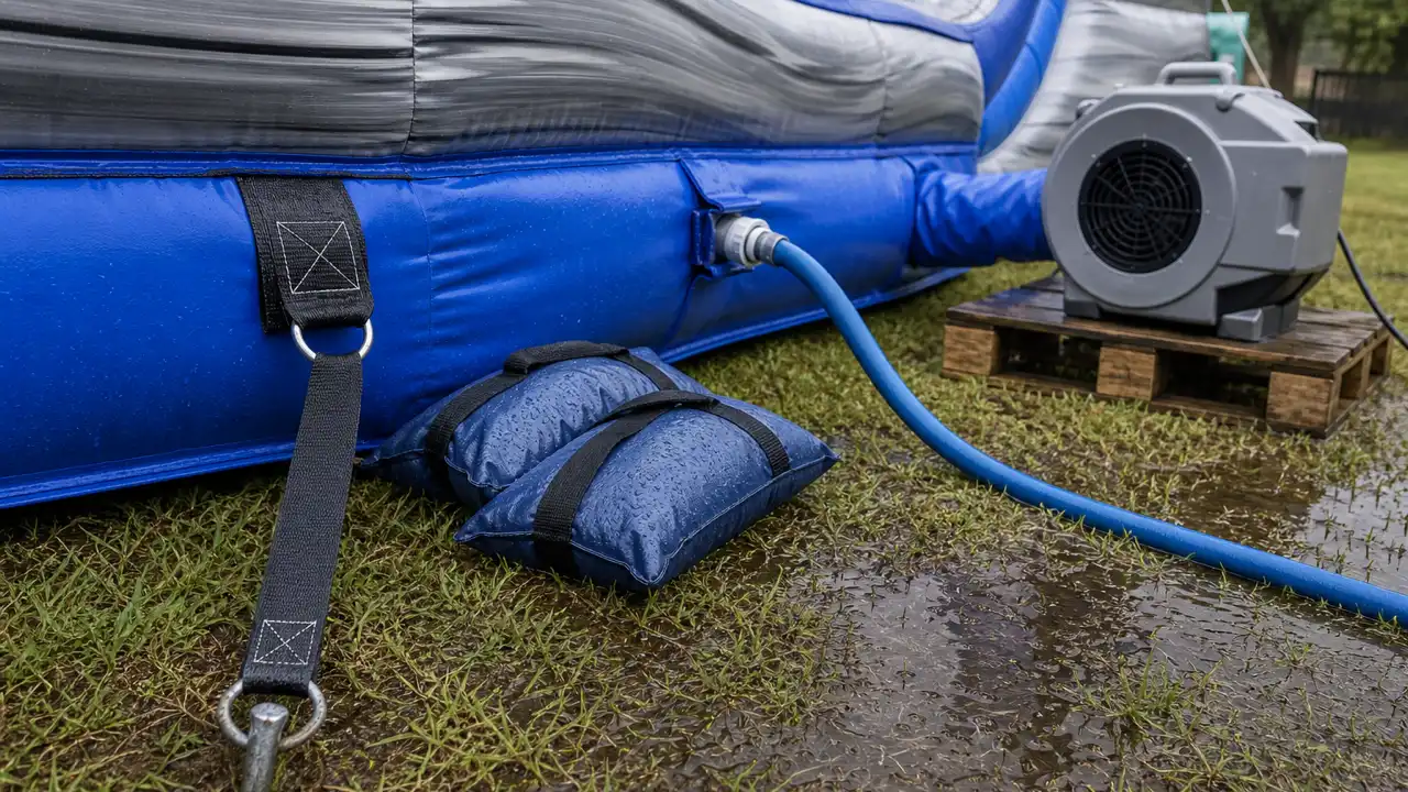 Aufbau und Abnahme kommerzieller Wasserrutschen: Wasser, Entwässerung, nasse Verankerung