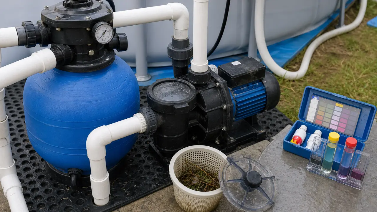 Wassermanagement für aufblasbare Pools und Wasserparks: Filtration, Umwälzung, Chemie und Entwässerung