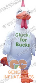 GM-007 Clucks für Bucks Ad Aufblasbare Bewegung Cartoon