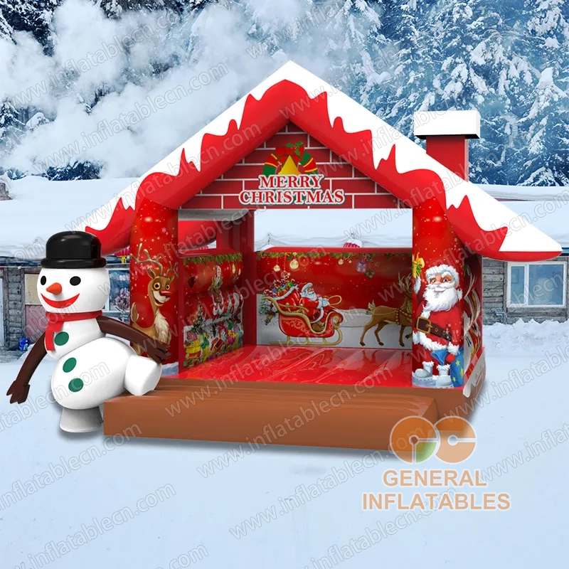 GX-045 Weihnachtshaus und Schneemann